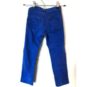 Adorable heart pocket girls jeans